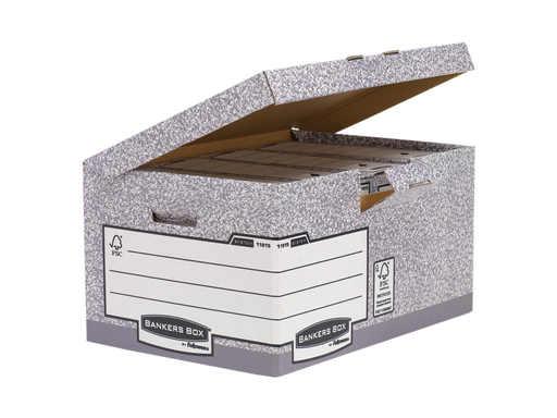 [TIM-11815BB] Archiefcontainer Fellowes Bankers Box Flip Top 39x56x31cm grijs
