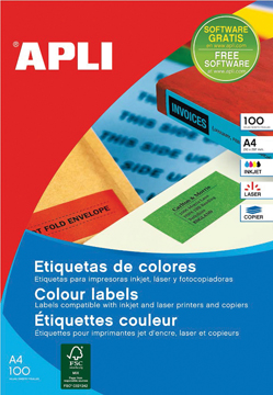 [TIM-11841] Etiketten Apli 01 etik/bl 210x297mm groen (100)