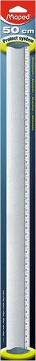 [TIM-120050] Meetlat aluminium Maped 50cm rubberen hoeken