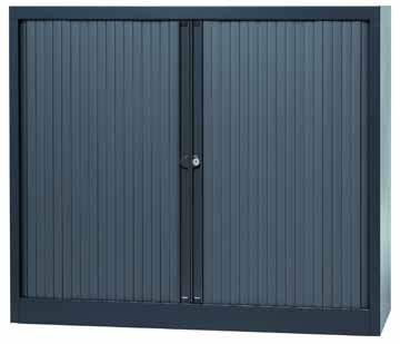 [TIM-12102SA] Roldeurkast Bisley 103x120x43cm (hxbxd) antraciet