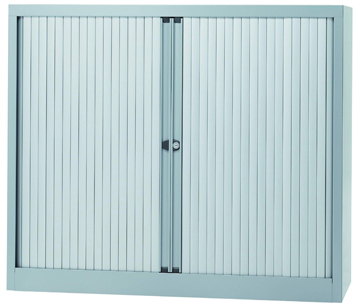 [MUB-ROLDEUR04] Roldeurkast Bisley 103x120x43cm (hxbxd) zilver
