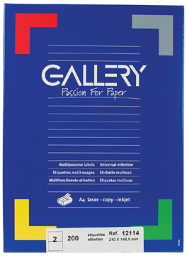 [TIM-12114] Etiketten Gallery 02 etik/bl 210x148,5mm (100)