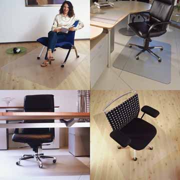 [TIM-1215225] Vloermat bescherming Floortex Cleartex Advantage PVC 120x150cm voor harde vloer transparant