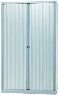 [MUB-ROLDEUR09] Roldeurkast Bisley 198x120x43cm (hxbxd) zilver