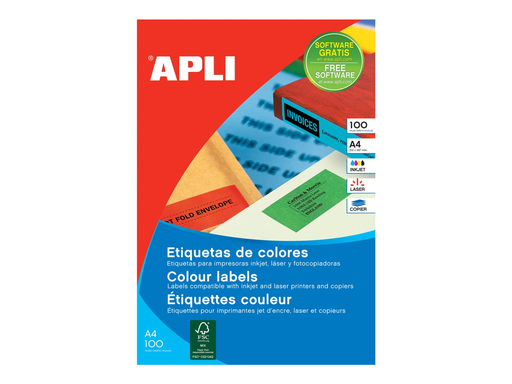 [TIM-12976] Etiketten Apli 16 etik/bl 105x37mm geel (100)