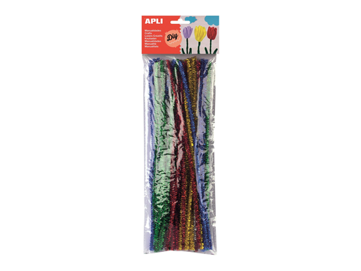 [TIM-13066] Chenilledraad Apli kids 5mmx30cm assorti glitter (50)