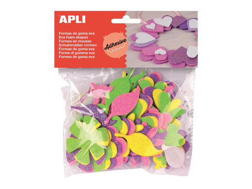 [TIM-13078] Schuimrubber Apli kids zelfklevende figuren assorti glitter (48)