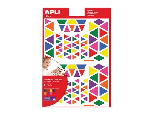 [TIM-13239] Etiketten Apli kids driehoek assorti (6)