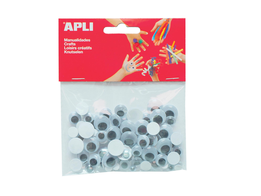 [TIM-13263] Bewegende ogen Apli kids zelfklevend 10mm zwart (100)