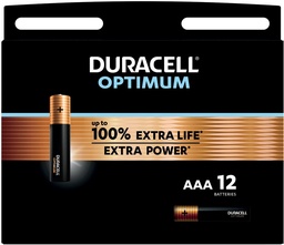 [TIM-137936] Batterij Duracell Optimum AAA (12)