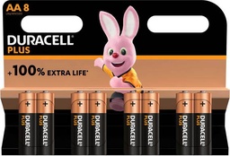 [TIM-140899] Batterij Duracell Plus 100% AA (8)(4002548/4017764)