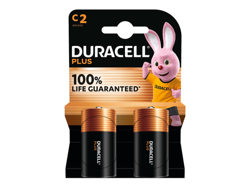 [TIM-141827] Batterij Duracell Plus 100% C (2)(4019089/4002852)