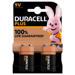 [TIM-142268] Batterij Duracell Plus 100% 9V (2)(105423)