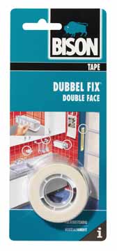 [TIM-1493044] Plakband Bison dubbelzijdig 19mmx1,5m blister