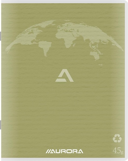 [TIM-150R1L] Kladschrift Aurora Writing 45 Recycled papier A5 gelijnd 96blz mosgroen