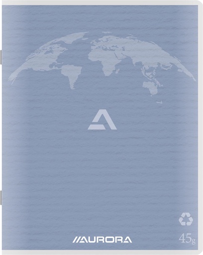 [TIM-150RQ5] Kladschrift Aurora Writing 45 Recycled papier A5 geruit 96blz lichtblauw