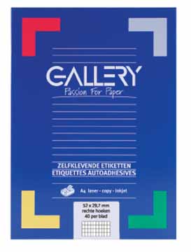 [15229] Etiketten Gallery 40 etik/bl 52,5x29,7mm (100)