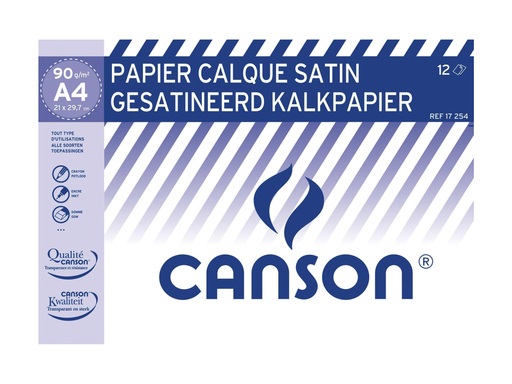 [TIM-17254] Kalkpapier Canson A4 90gr 12vel
