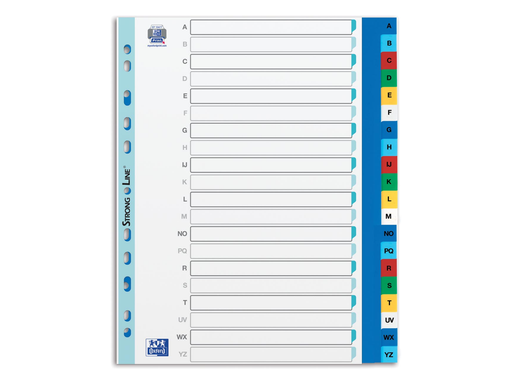 [TIM-1756220] Tabbladen Elba PP A4 maxi A-Z 11-gaats assorti