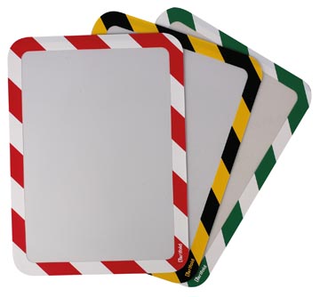 Ophangtas Tarifold A4 PVC zelfklevend rood/wit (2)