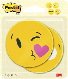 [TIM-2030EEU] Memoblok Post-it Die Cut EMOJI Ø70mm 30vel assorti (2)