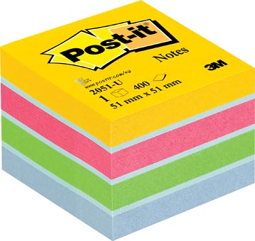 [TIM-2051U] Memoblok Post-It Mini Kubus Ultra 51x51mm 400vel assorti