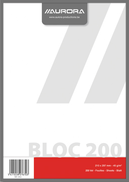 [TIM-206U] Kladblok Aurora A4 blanco 200vel