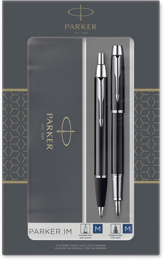 [TIM-2093215] Giftbox Parker IM Black Duo vulpen en balpen CT zwart