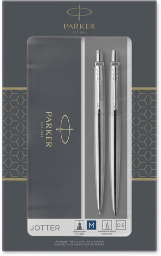[TIM-2093256] Giftbox Parker Jotter Duo vulpen en vulpotlood zilver