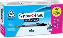 [TIM-2108217] Balpen Paper Mate Flexgrip Gel 0.7mm zwart (12)