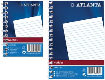 [TIM-2206126] Notitieboek Jalema Atlanta A6 gelijnd blauw