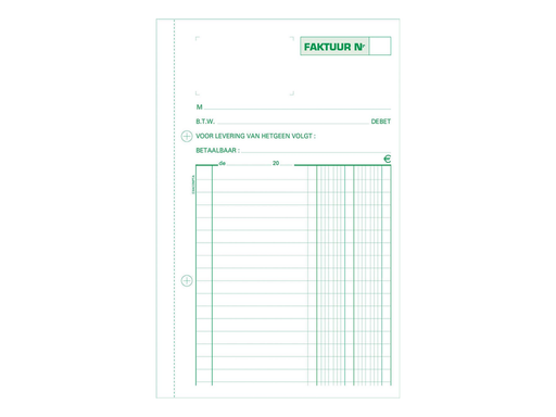 [TIM-23283X] Facturen Exacompta karton 21x13,5cm 50blad tripli zelfkopiërend nederlandstalig
