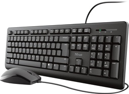 [TIM-23970T] Deskset met draad Trust Primo toetsenbord en muis QWERTY zwart