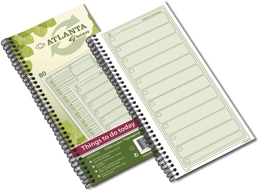 [TIM-2570723] Checklist Atlanta Green To Do Daily 14x29,7cm spiraalbinding