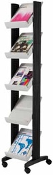 [TIM-259N35] Mobiele folderdisplay Paperflow corner compact zilver