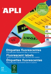 [TIM-2870] Etiketten Apli 24 etik/bl 64x33,9mm fluo geel (20)