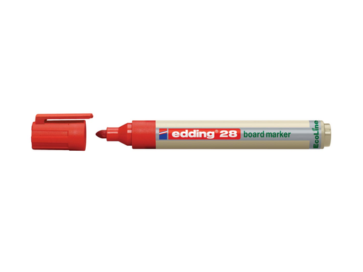 [TIM-28R] Whiteboardmarker Edding 28 EcoLine ronde punt 1,5-3mm rood
