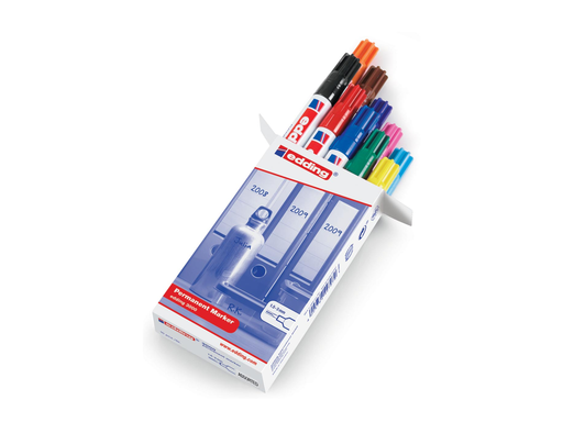 [TIM-300010S] Permanent marker Edding 3000 ronde punt 1,5-3mm assorti (10)