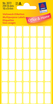 [TIM-3072] Etiketten Avery 16x9mm wit (294)