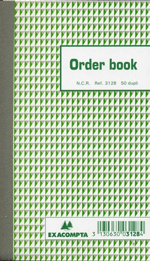 [TIM-3128X] Orderboek Exacompta karton 17x10,5cm 50blad dupli gelijnd