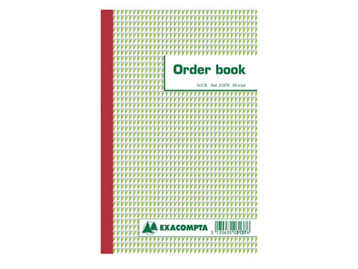 [TIM-3137X] Orderboek Exacompta karton 21x13,5cm 50blad tripli gelijnd