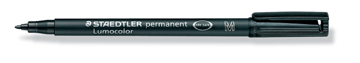 [TIM-317-9] Permanent marker Staedtler Lumocolor OHP 317 ronde punt 1mm zwart