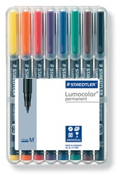 [TIM-317WP8] Permanent marker Staedtler Lumocolor OHP 317 ronde punt 1mm assorti (8)