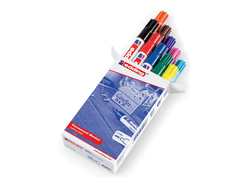 [TIM-330010S] Permanent marker Edding 3300 beitelpunt 1-5mm assorti (10)