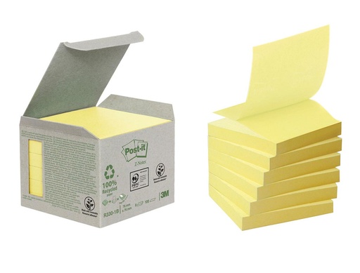 [TIM-3301B] Z-Notes Post-It Recycled 76x76mm geel (6)