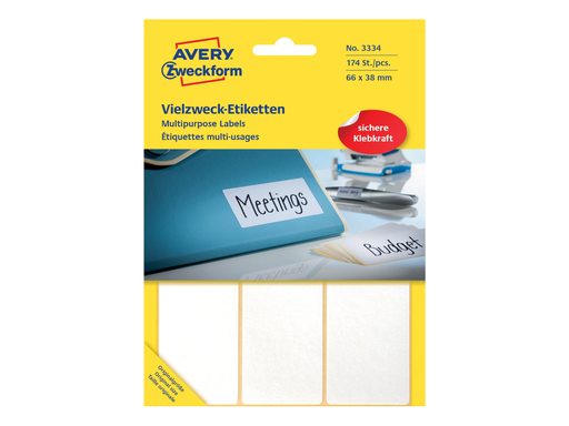 [TIM-3334] Etiketten Avery 66x38mm wit (174)