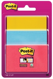 [TIM-3432S3P] Memoblok Post-it Super Sticky ≠ formaten assorti (3)