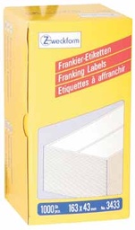 [TIM-3433] Frankeeretiket Avery 163x43mm wit (1000)