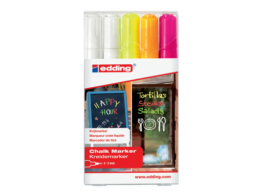 [TIM-3449000] Krijtmarker Edding 4095 ronde punt 2-3mm assorti (5)