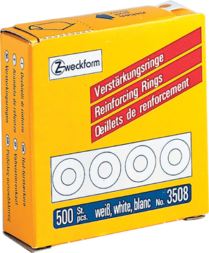 [TIM-3508A] Versterkingsringen Avery Ø13mm wit (500)